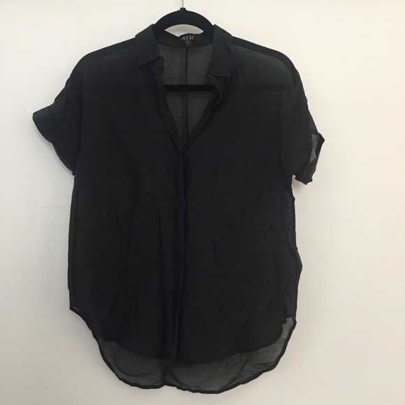 AYR Sheer Button Up - Picture 1 of 3